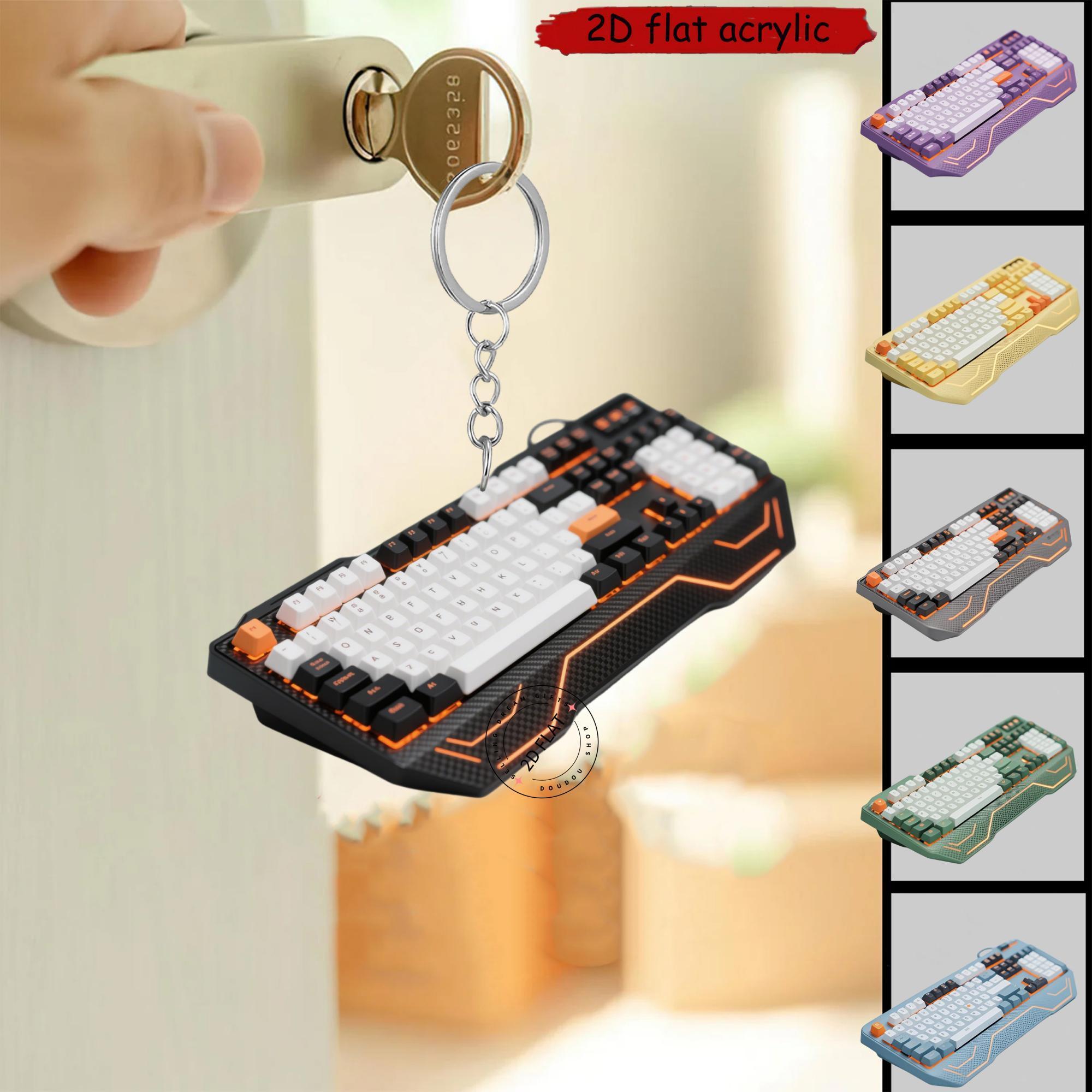2D Keyboard Acrylic Keychain C - огляд і ціна Tech Keychain Accessories
