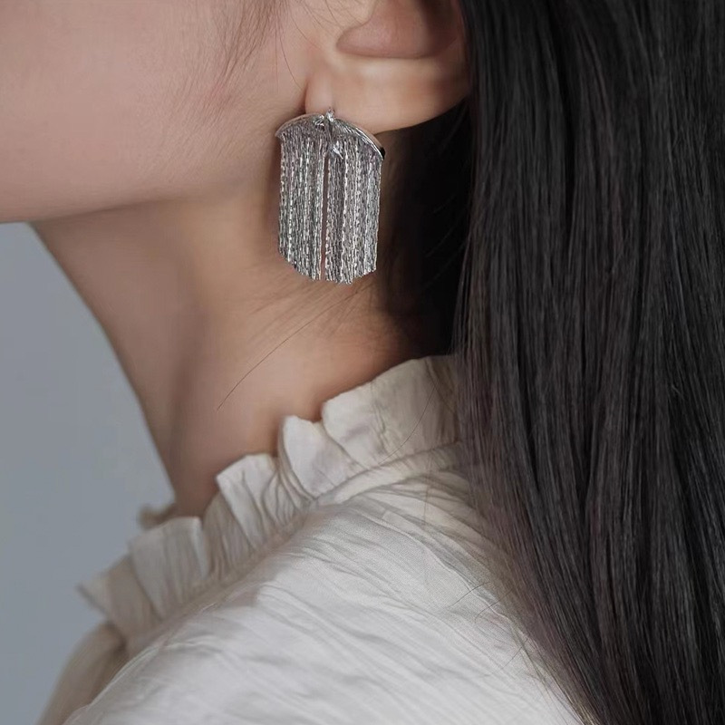 Silver Color Stud Drop Earring - огляд і ціна Tech Accessories Dropshipping